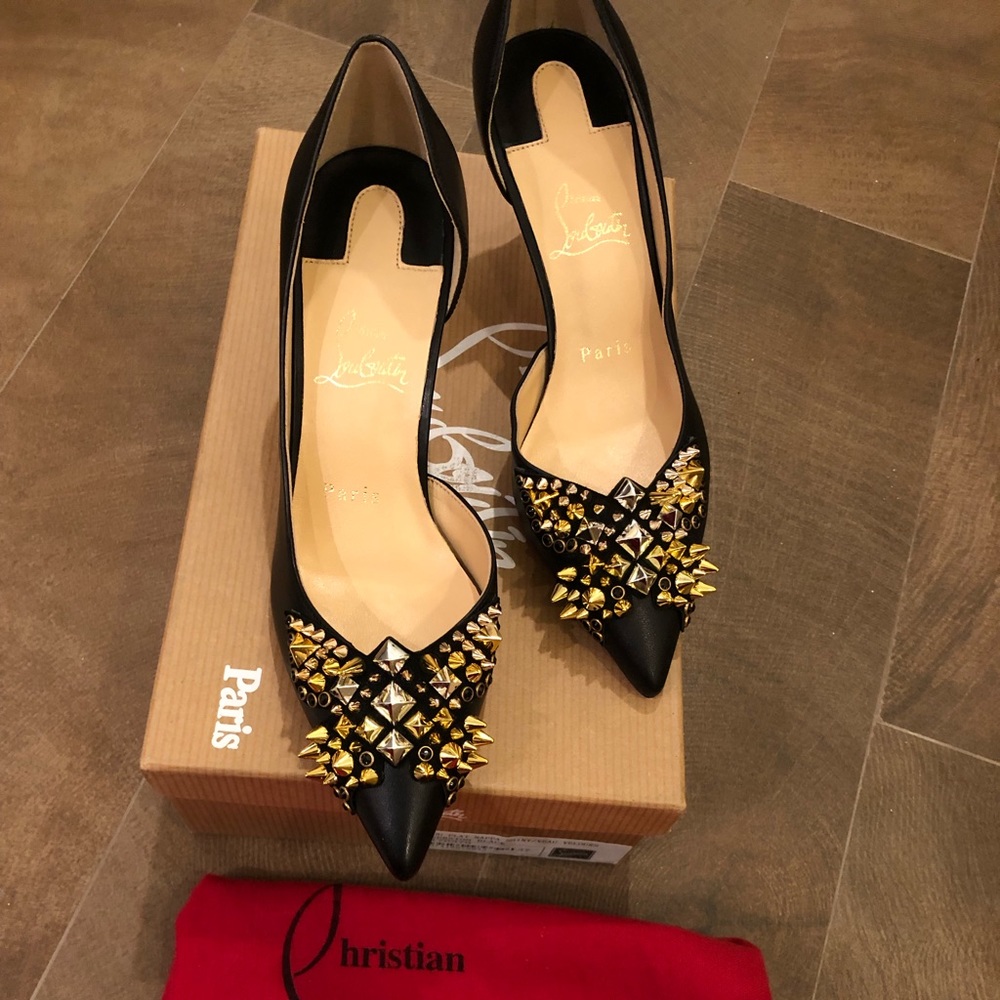 Christian Louboutin studded bow heel